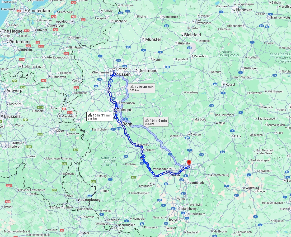 Anreise von Bottrop Zu Frankfurt am Main Über 