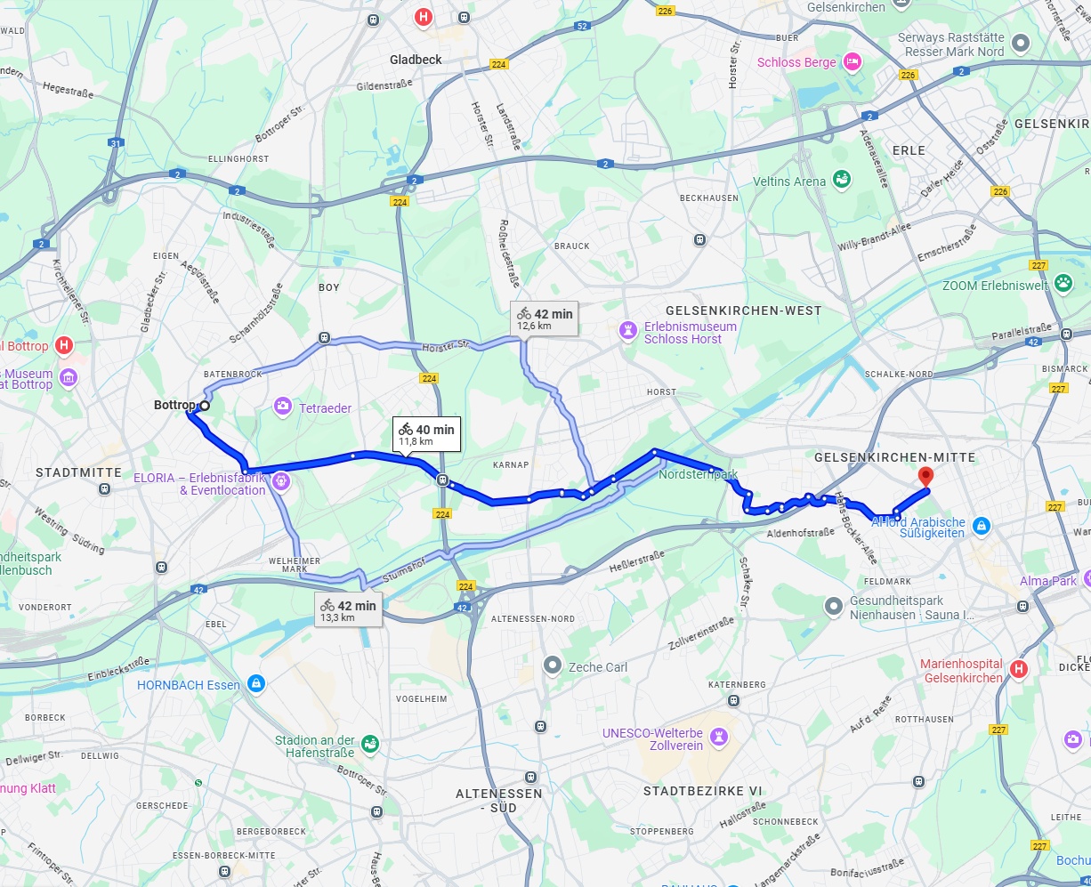 Anreise von Bottrop Zu Gelsenkirchen Über 