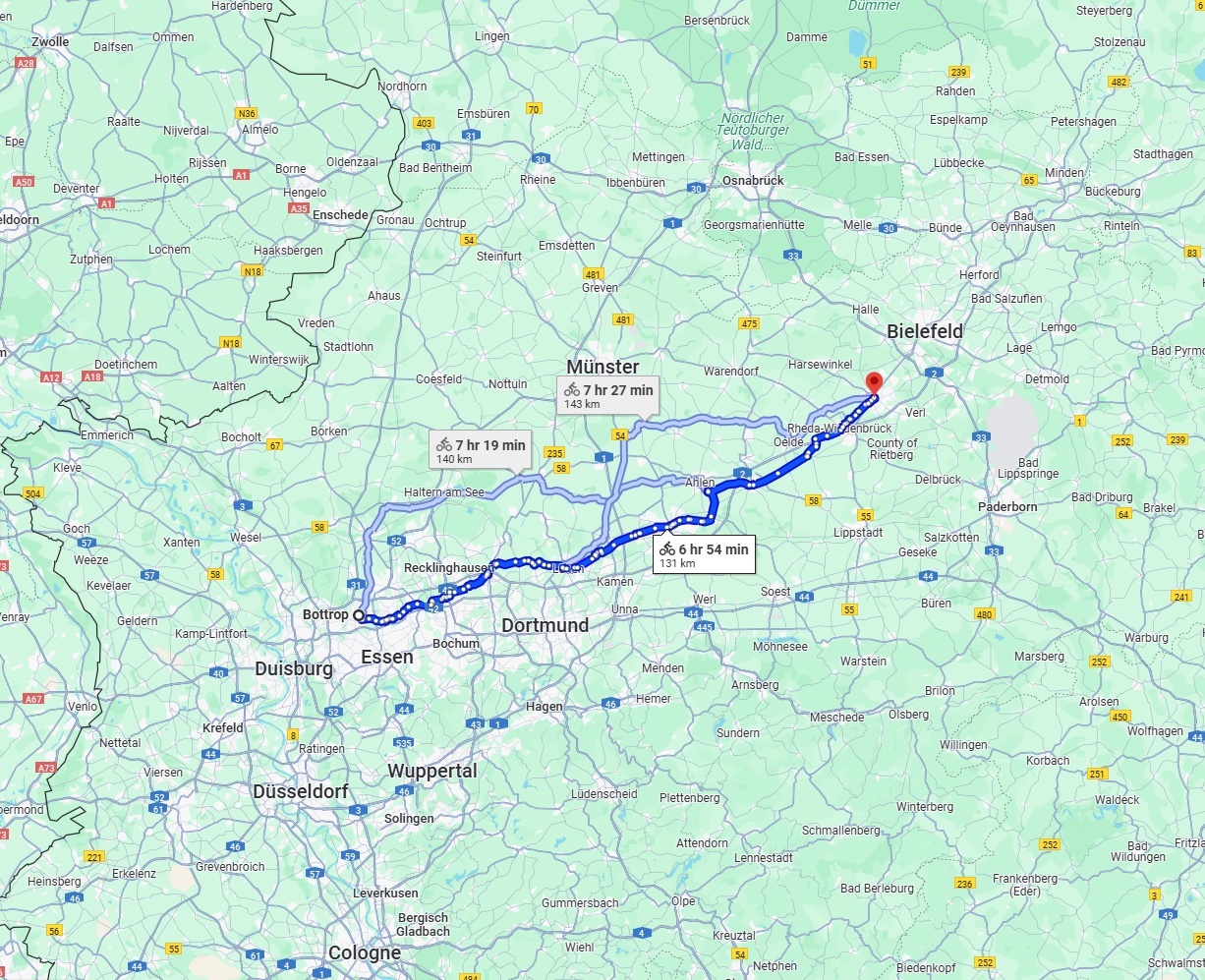 Anreise von Bottrop Zu Gütersloh Über 