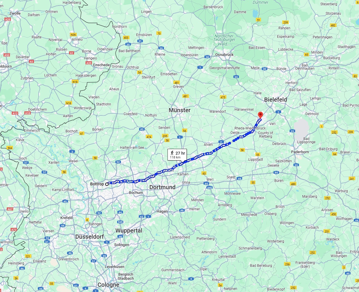 Anreise von Bottrop Zu Gütersloh Über 