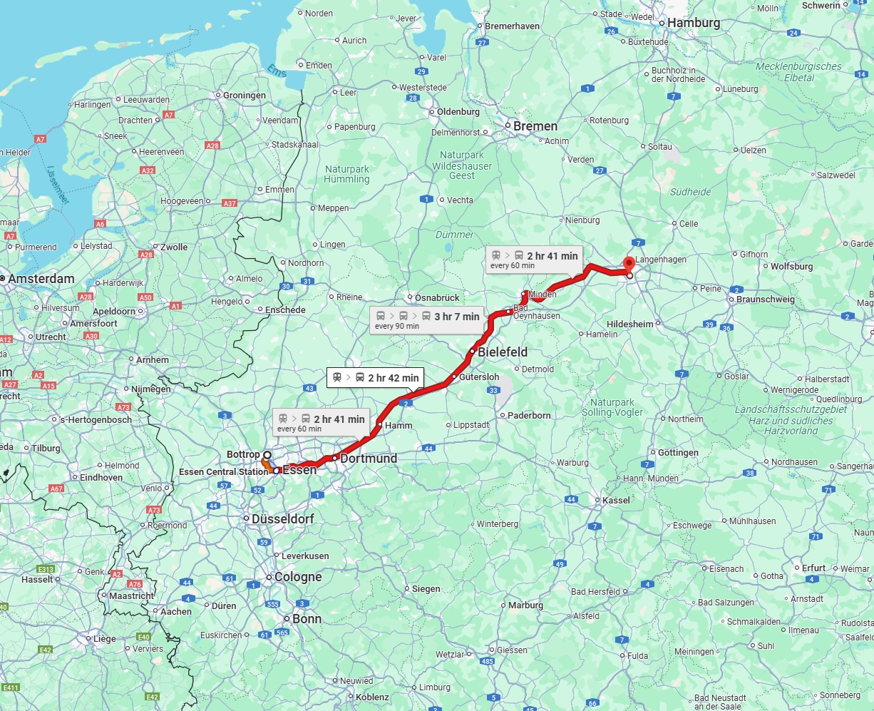 Anreise von Bottrop Zu Hannover Über 