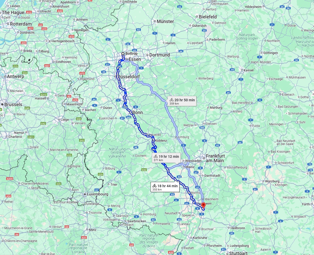 Anreise von Bottrop Zu Heidelberg Über 