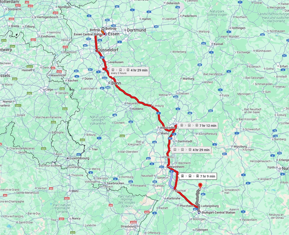 Anreise von Bottrop Zu Heilbronn Über 