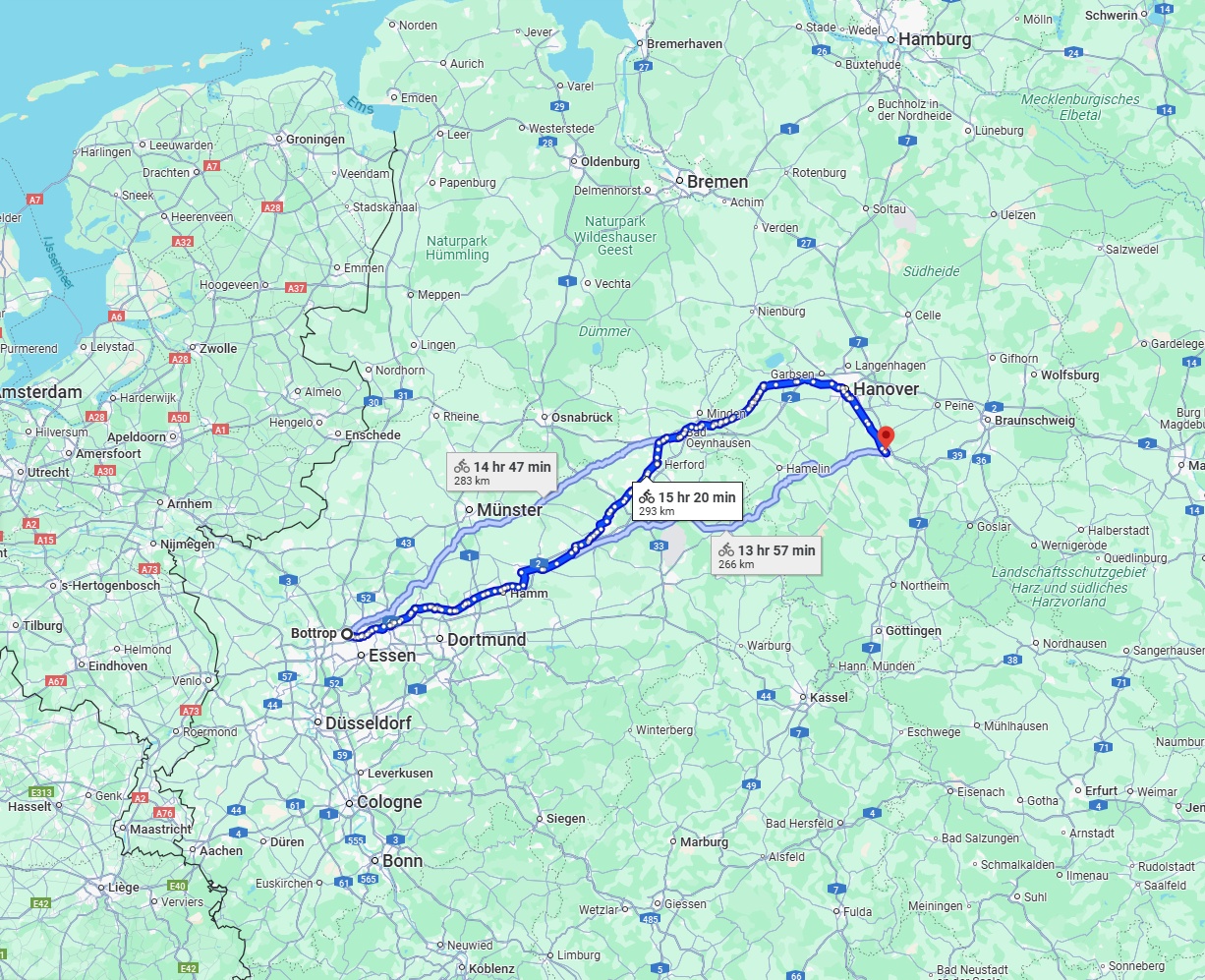 Anreise von Bottrop Zu Hildesheim Über 