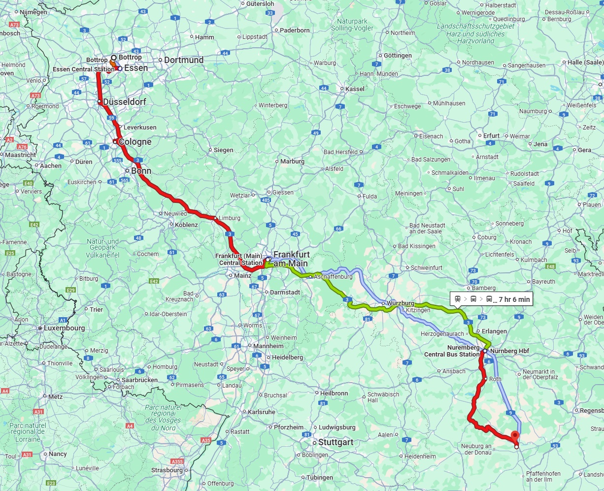 Anreise von Bottrop Zu Ingolstadt Über 