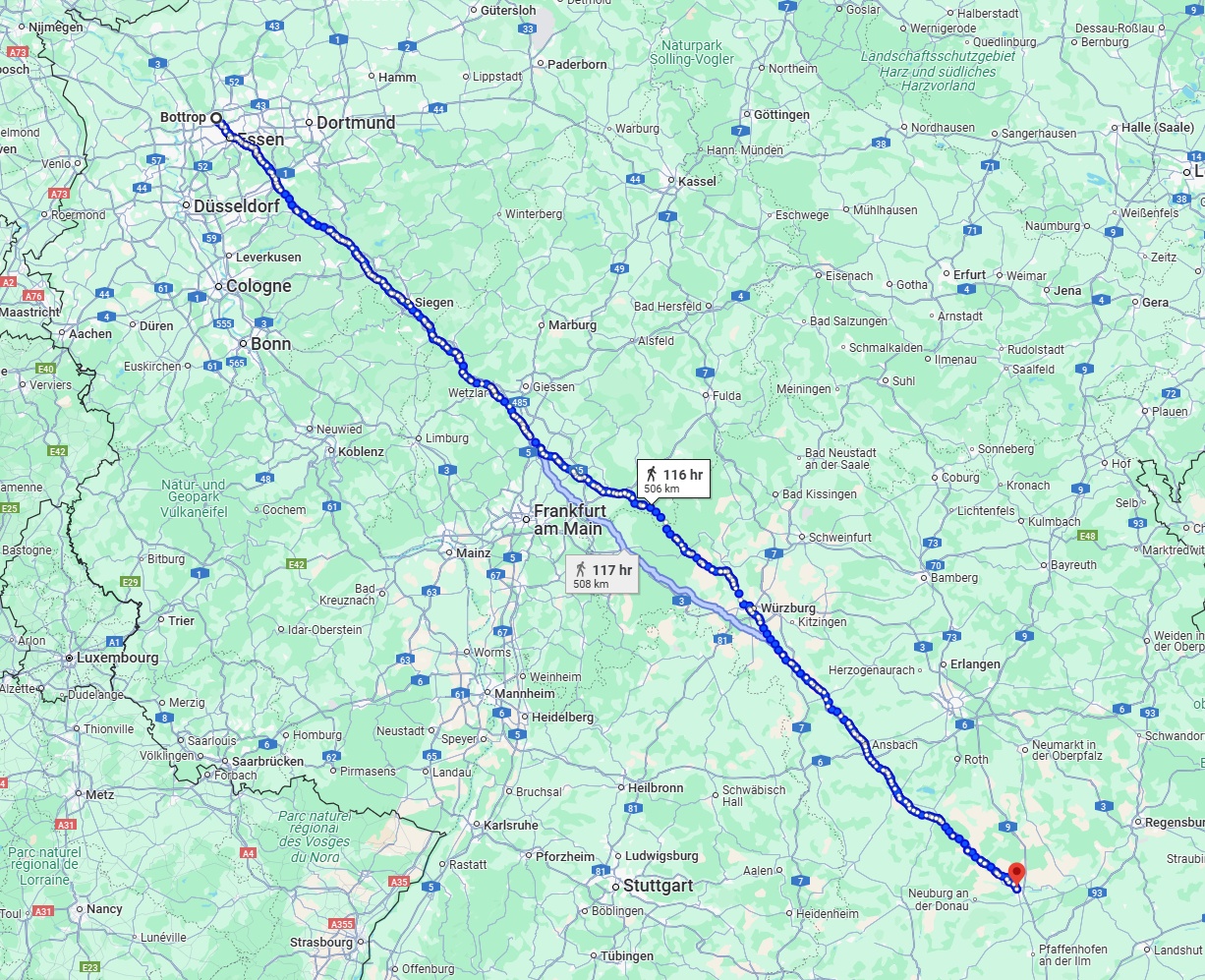 Anreise von Bottrop Zu Ingolstadt Über 