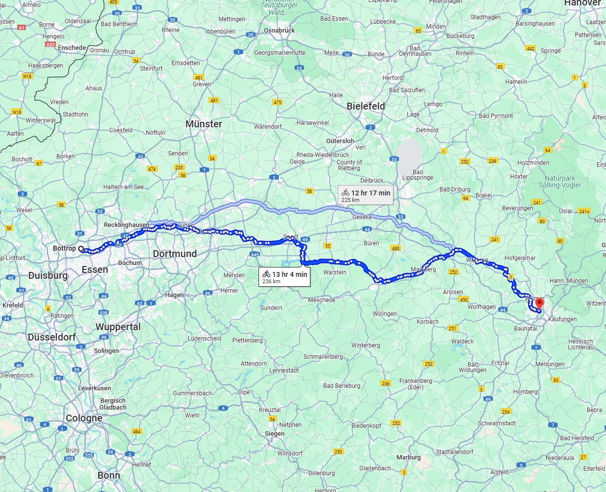 Anreise von Bottrop Zu Kassel Über 