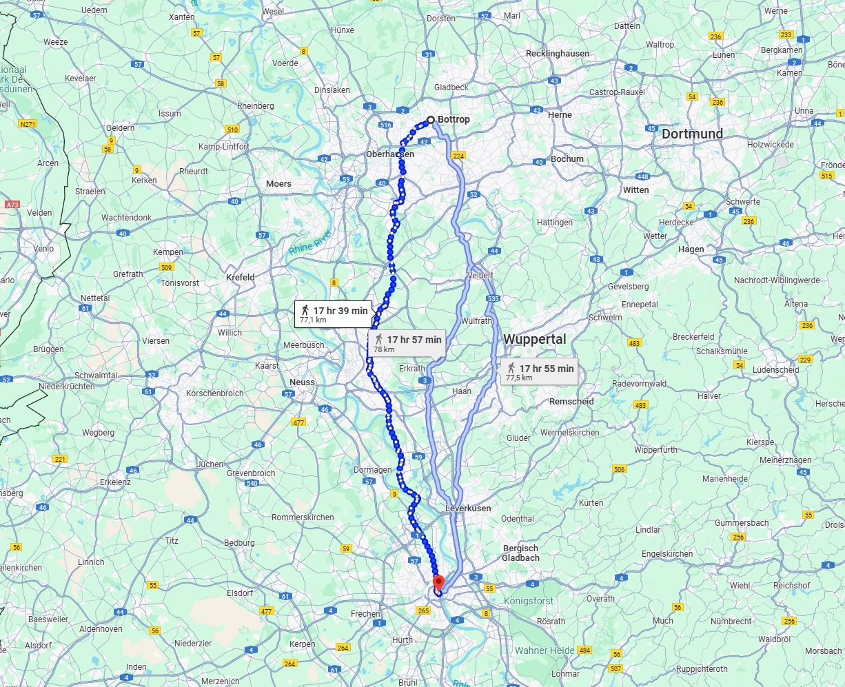 Anreise von Bottrop Zu Köln Über 