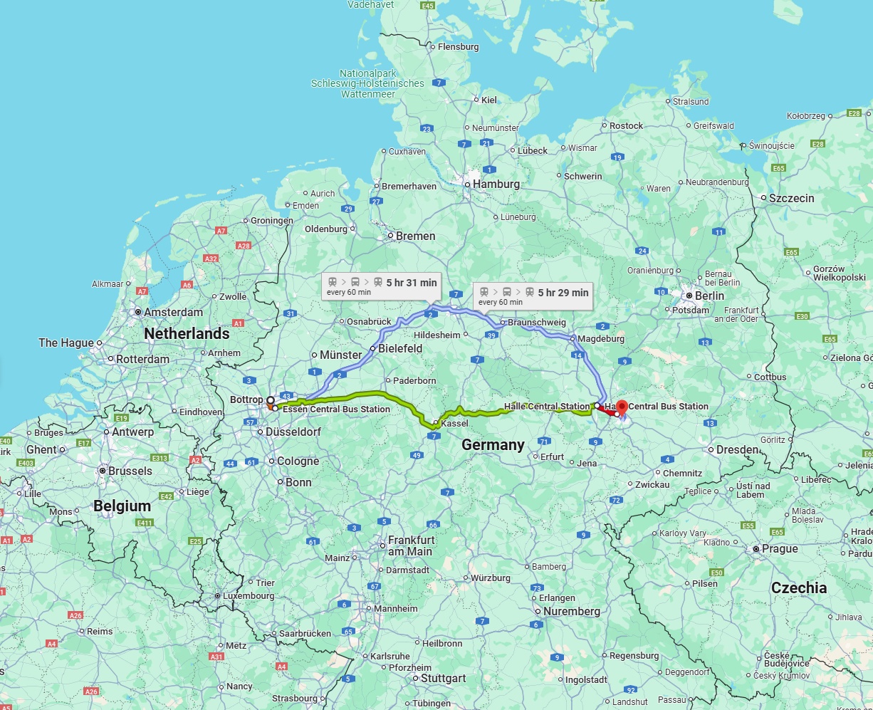 Anreise von Bottrop Zu Leipzig Über 