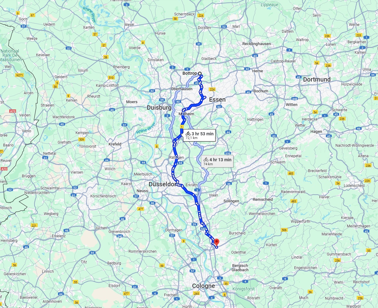 Anreise von Bottrop Zu Leverkusen Über 