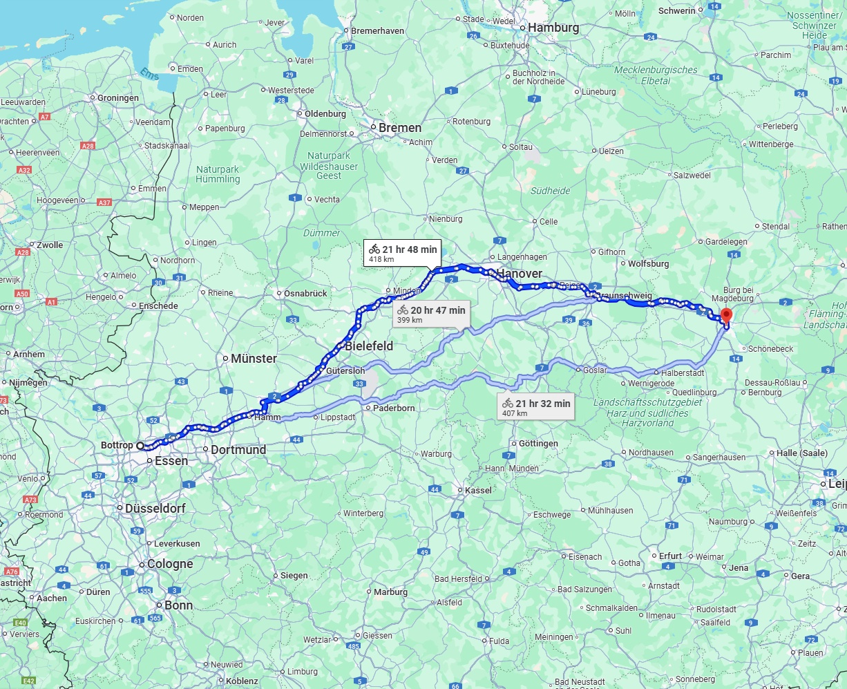 Anreise von Bottrop Zu Magdeburg Über 