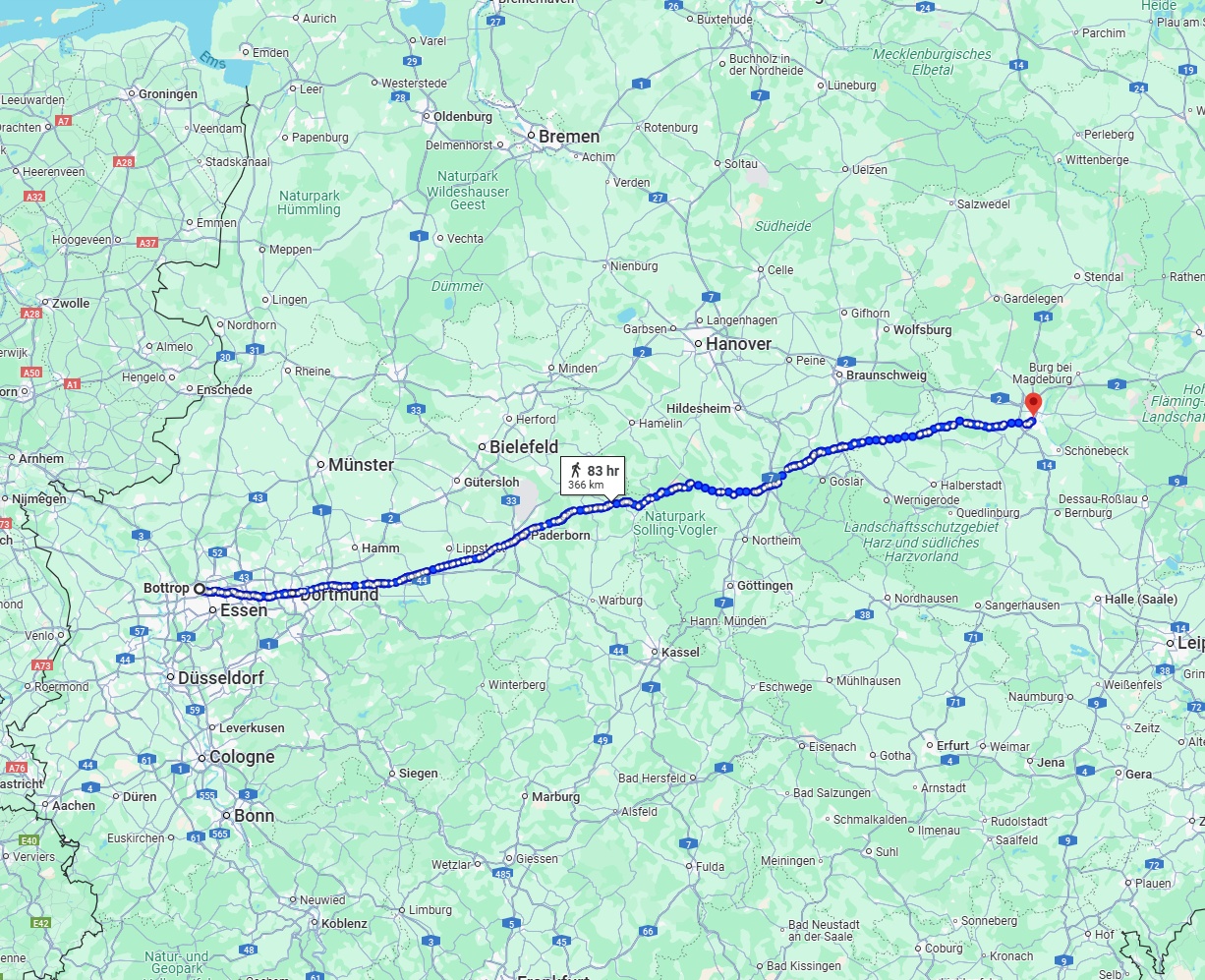 Anreise von Bottrop Zu Magdeburg Über 