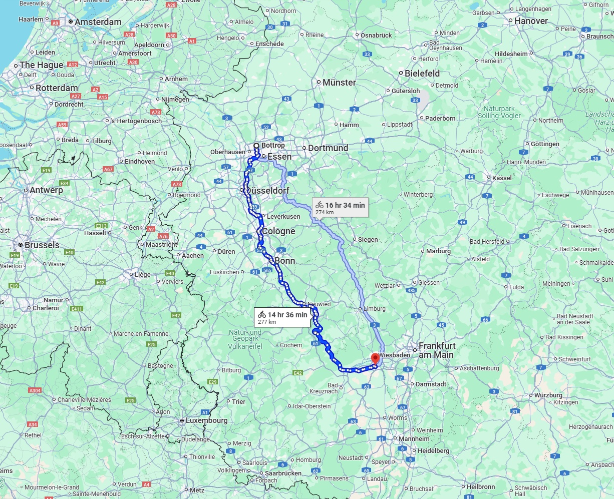 Anreise von Bottrop Zu Mainz Über 