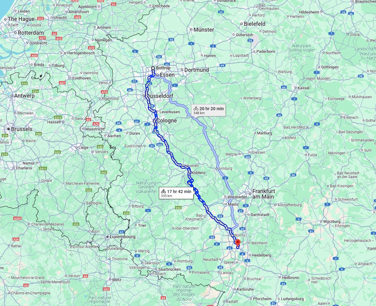 Anreise von Bottrop Zu Mannheim Über 