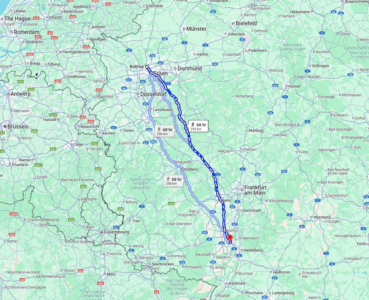 Anreise von Bottrop Zu Mannheim Über 