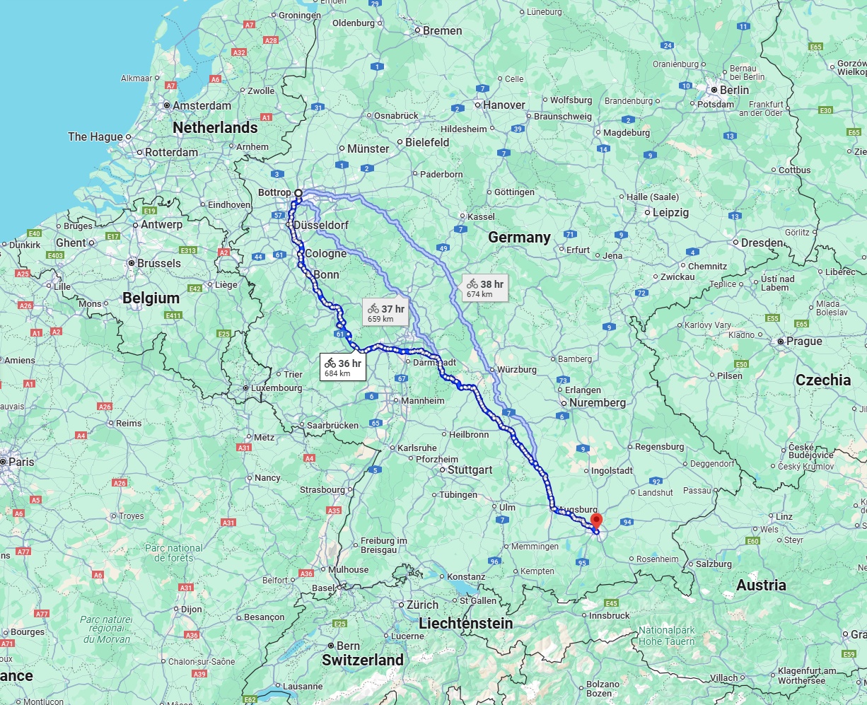 Anreise von Bottrop Zu München Über 