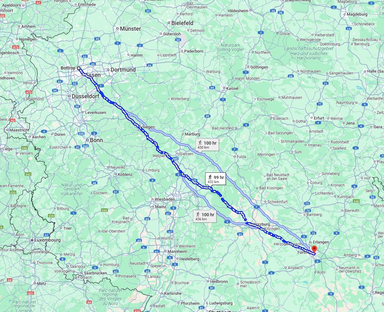 Anreise von Bottrop Zu Nürnberg Über 