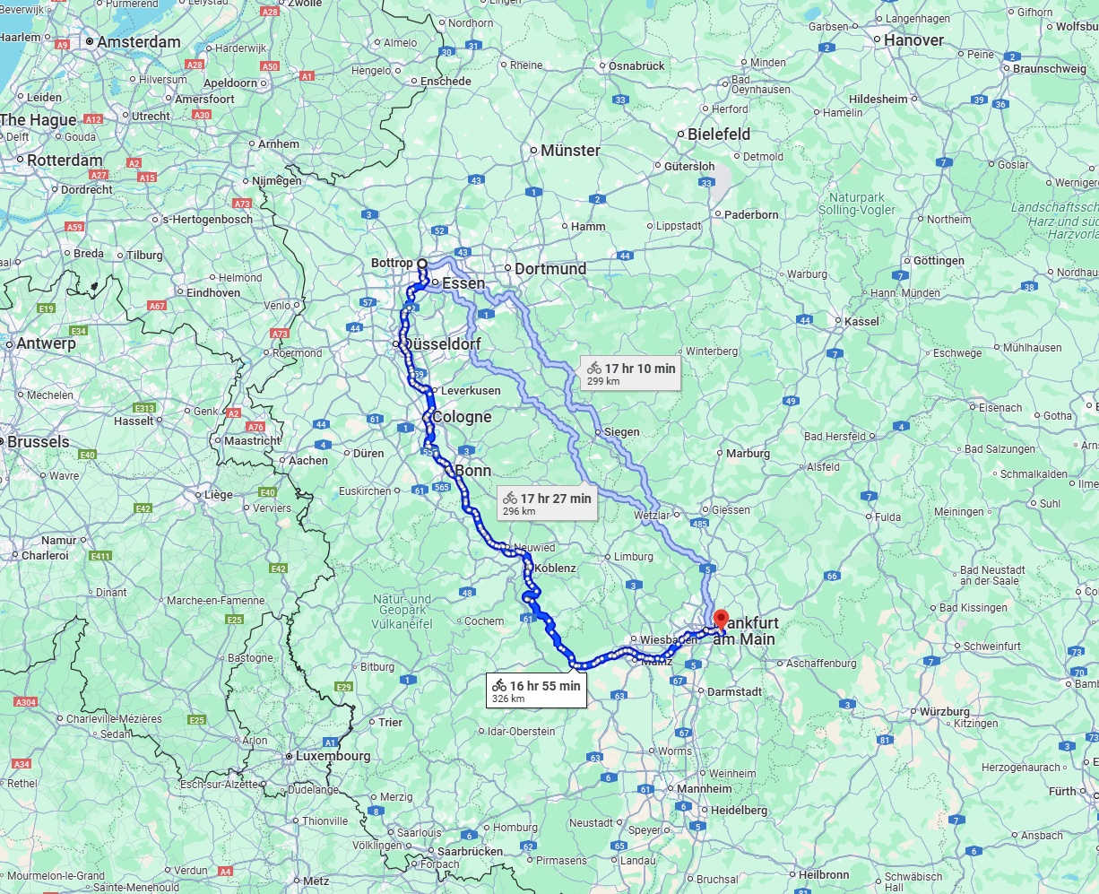 Anreise von Bottrop Zu Offenbach am Main Über 