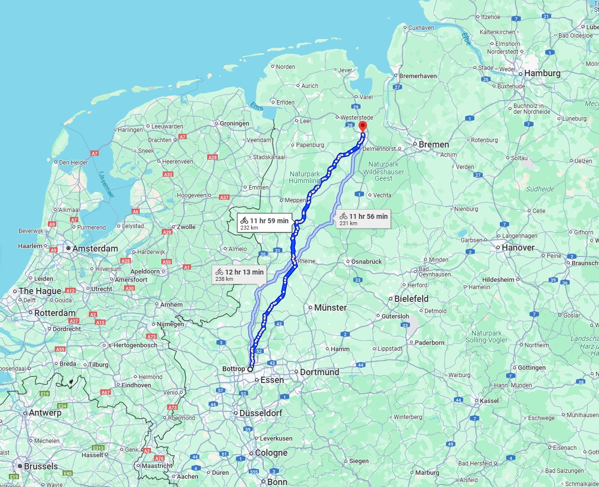 Anreise von Bottrop Zu Oldenburg Über 
