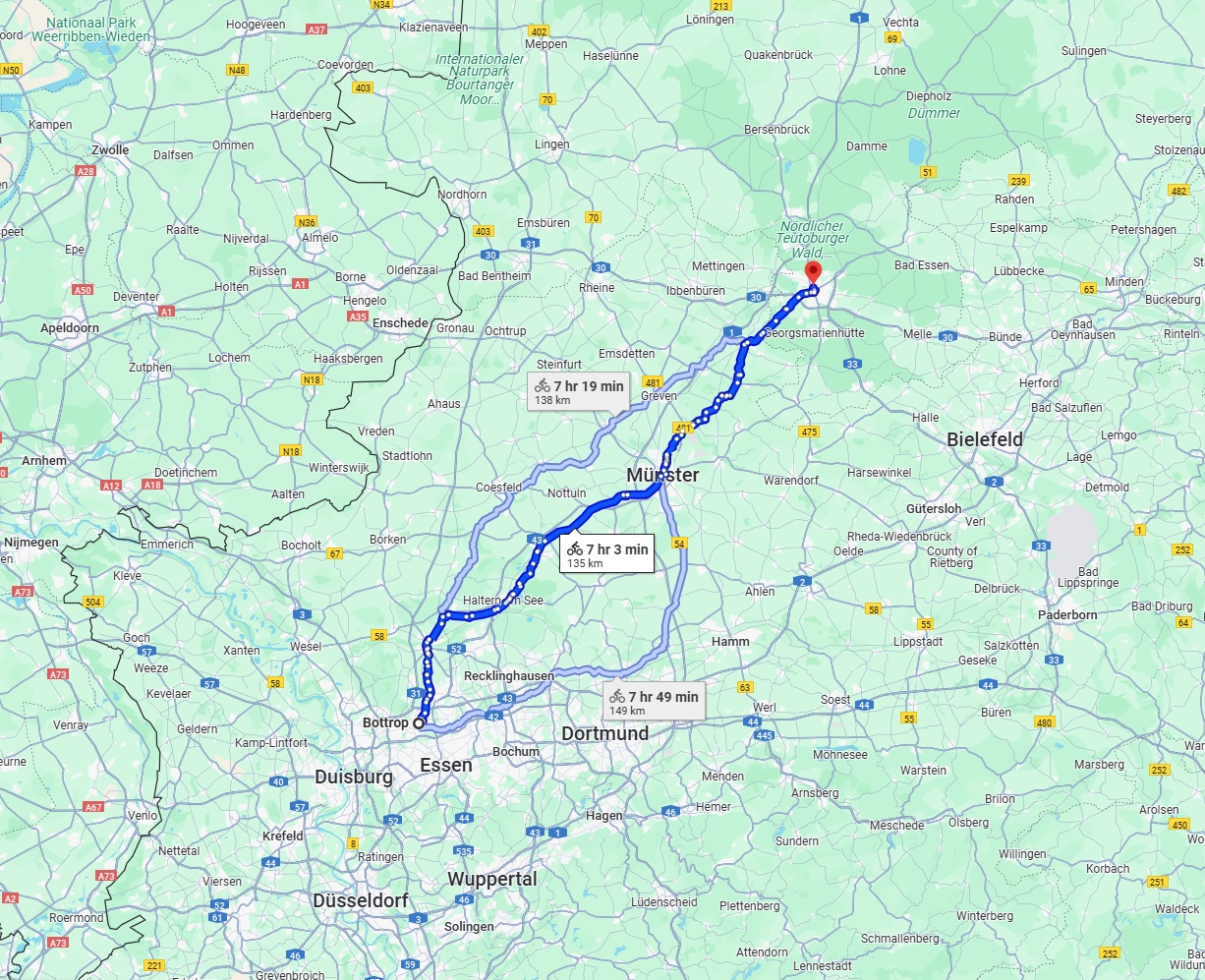 Anreise von Bottrop Zu Osnabrück Über 