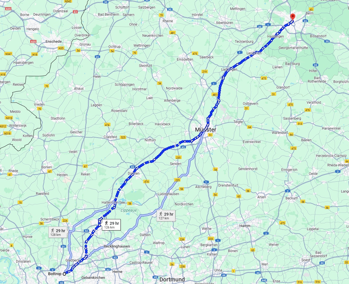 Anreise von Bottrop Zu Osnabrück Über 