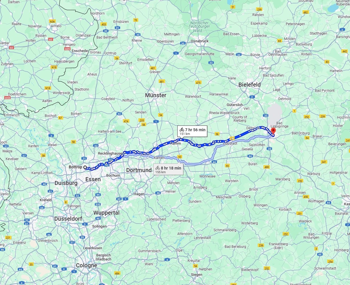 Anreise von Bottrop Zu Paderborn Über 
