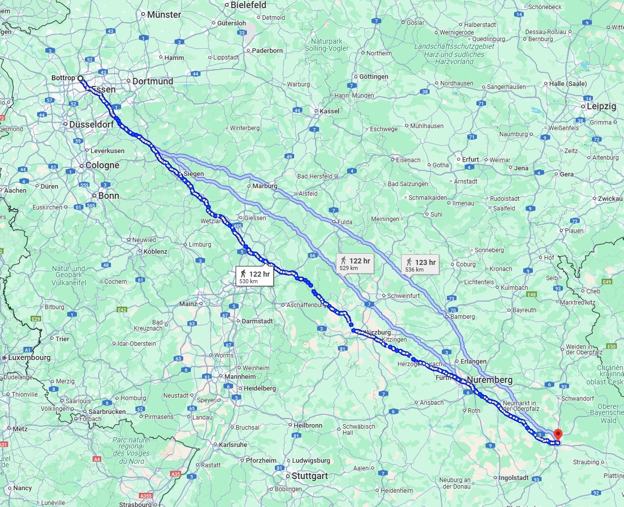 Anreise von Bottrop Zu Regensburg Über 