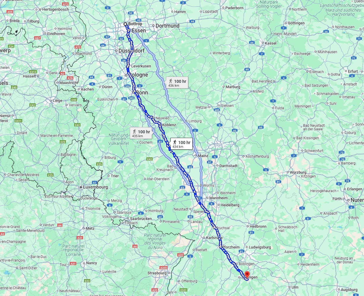 Anreise von Bottrop Zu Reutlingen Über 