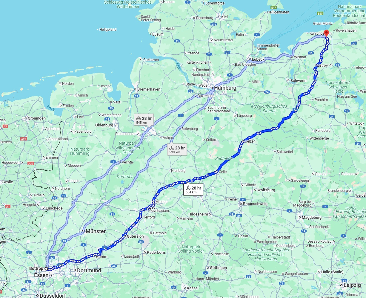 Anreise von Bottrop Zu Rostock Über 