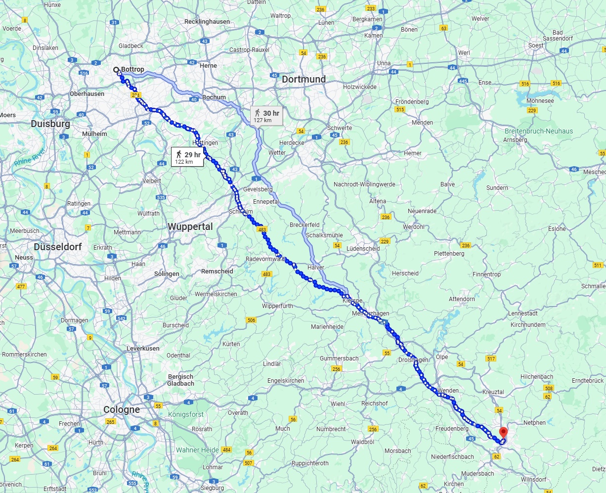 Anreise von Bottrop Zu Siegen Über 