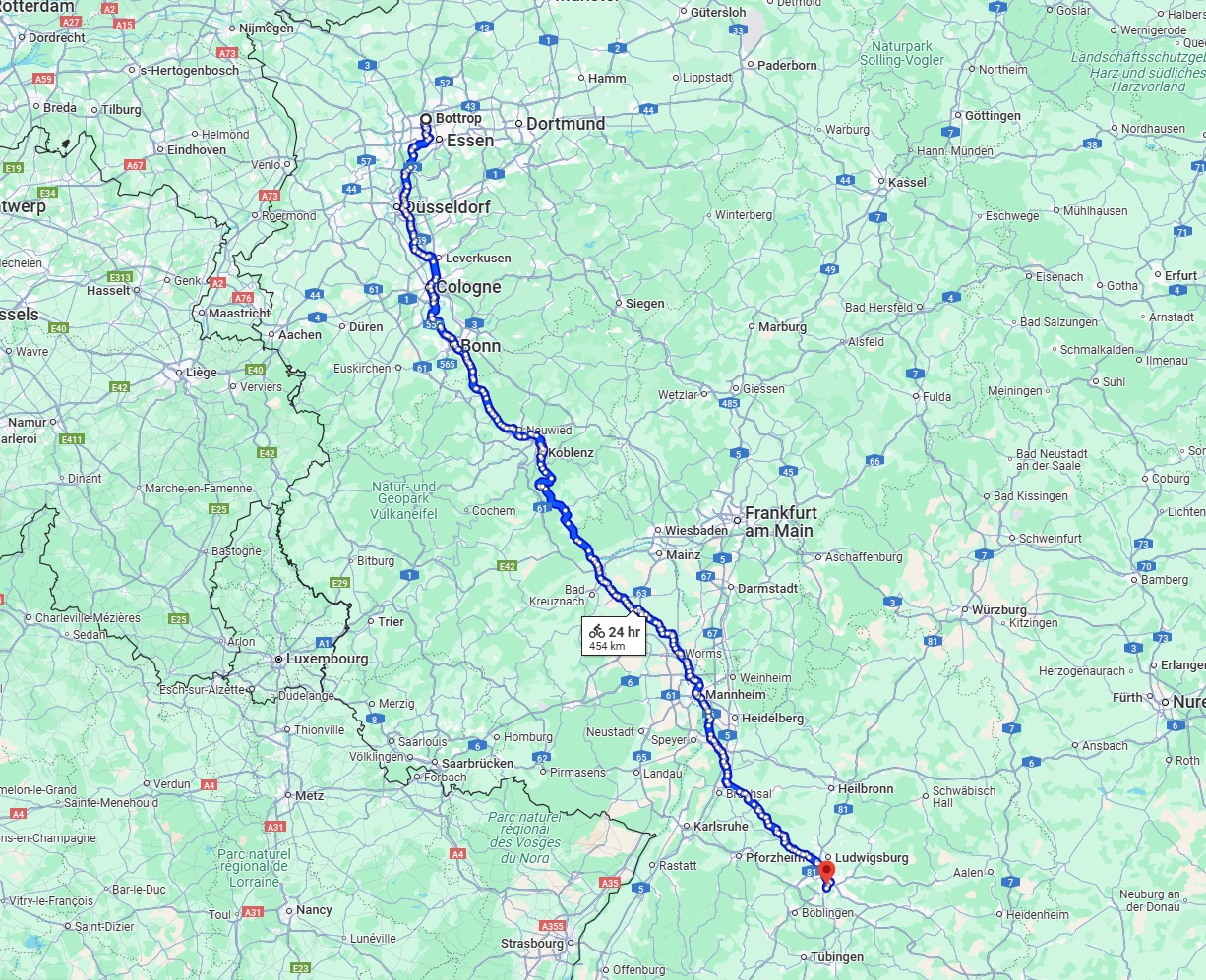 Anreise von Bottrop Zu Stuttgart Über 