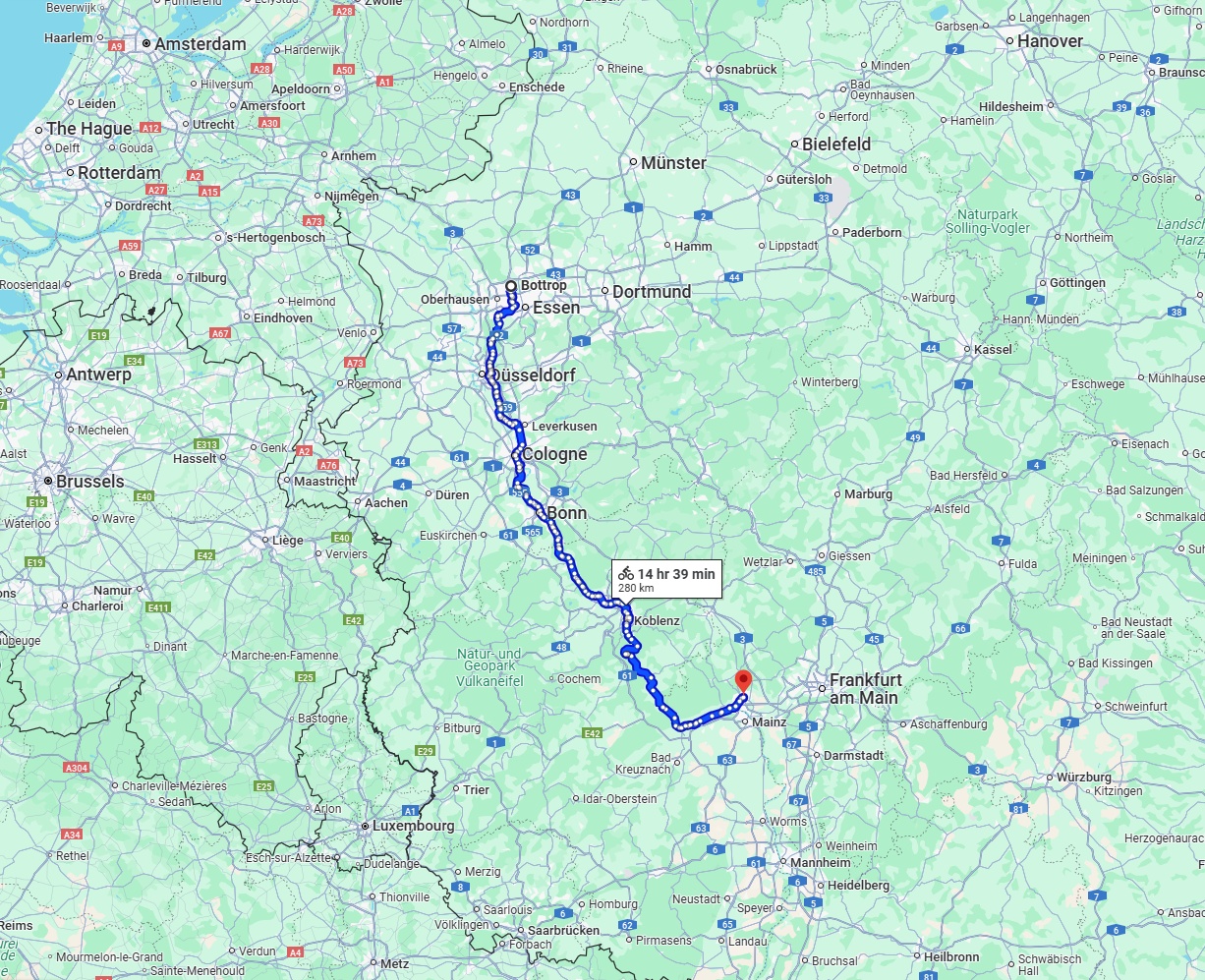 Anreise von Bottrop Zu Wiesbaden Über 