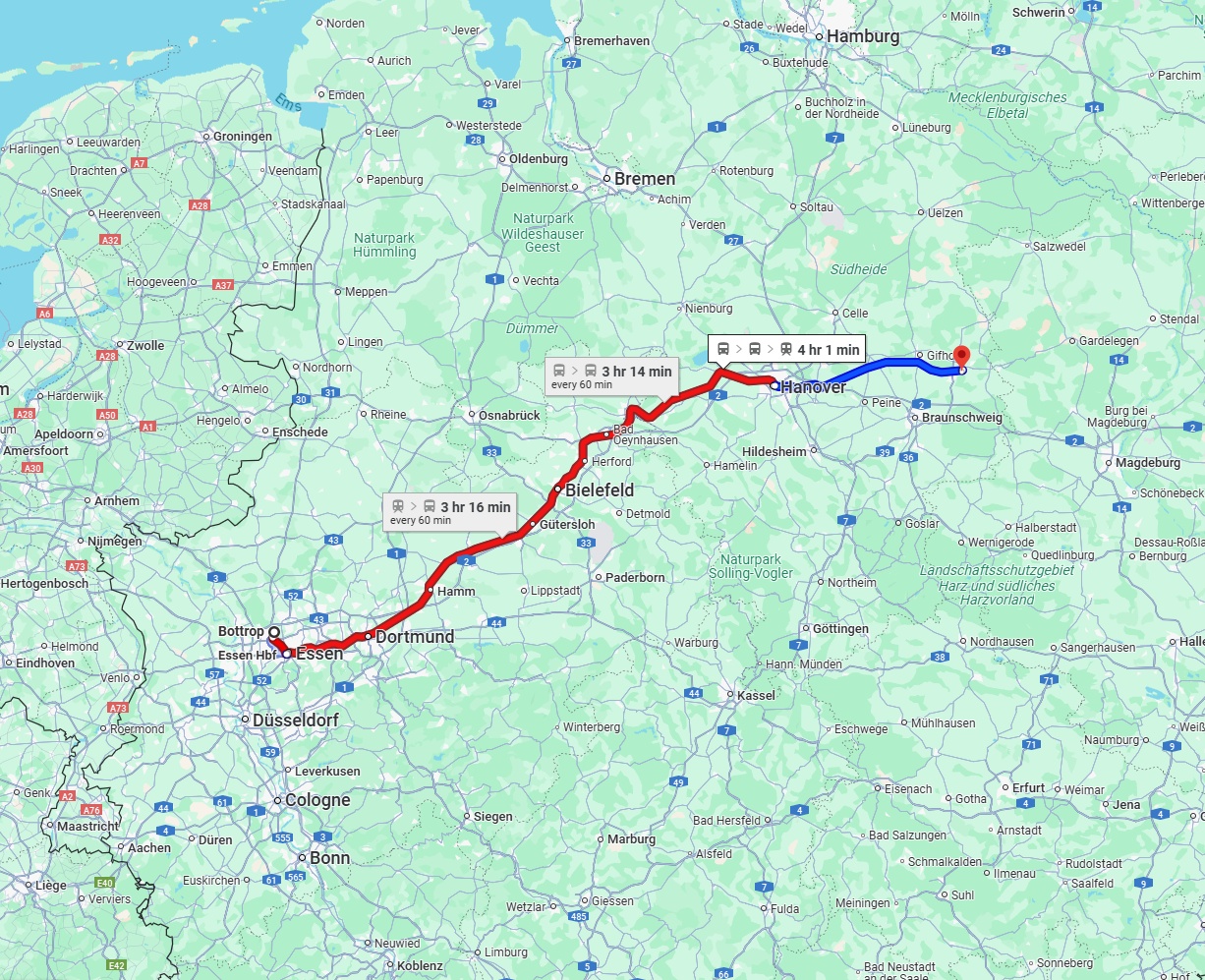 Anreise von Bottrop Zu Wolfsburg Über 