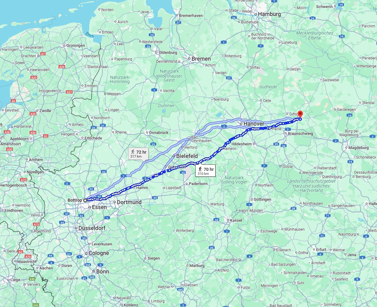 Anreise von Bottrop Zu Wolfsburg Über 
