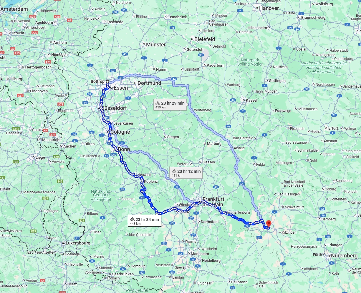 Anreise von Bottrop Zu Würzburg Über 