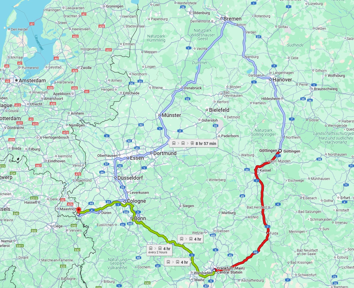 Anreise von Göttingen Zu Aachen Über 