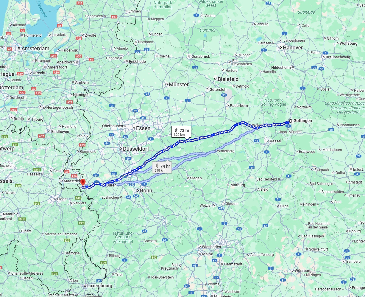 Anreise von Göttingen Zu Aachen Über 
