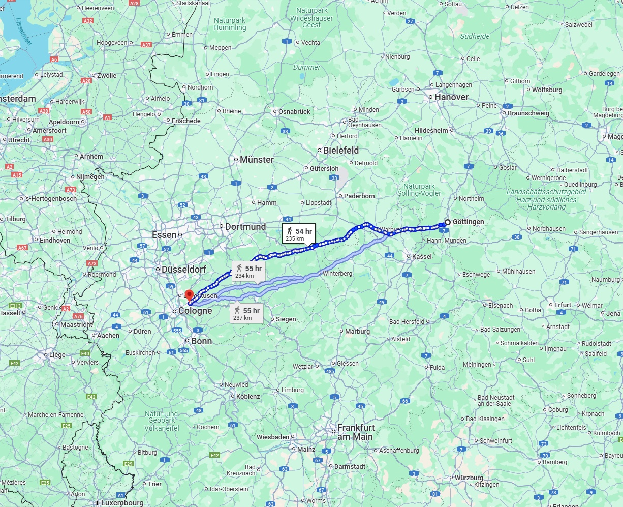 Anreise von Göttingen Zu Bergisch Gladbach Über 