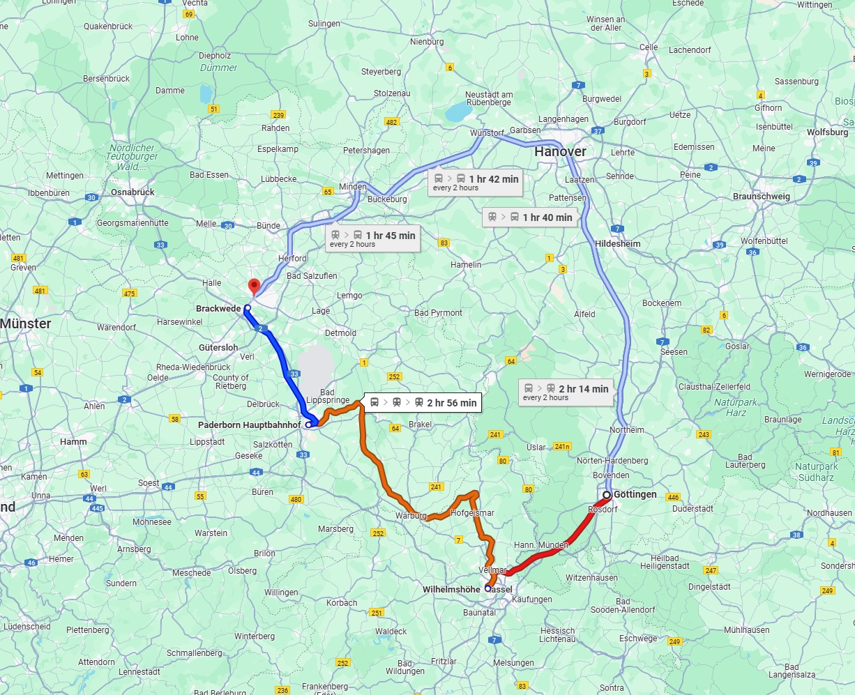 Anreise von Göttingen Zu Bielefeld Über 