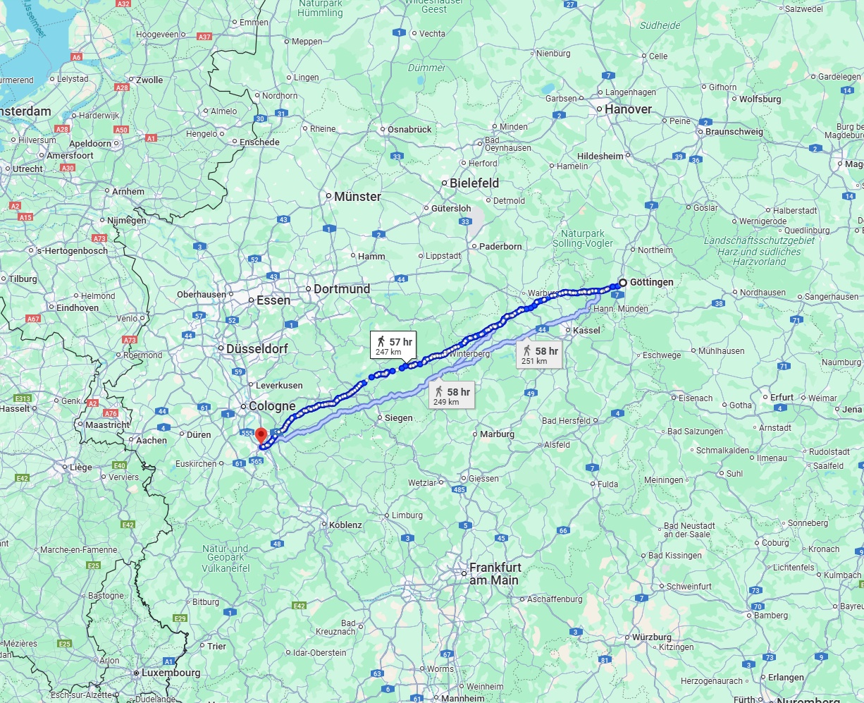 Anreise von Göttingen Zu Bonn Über 