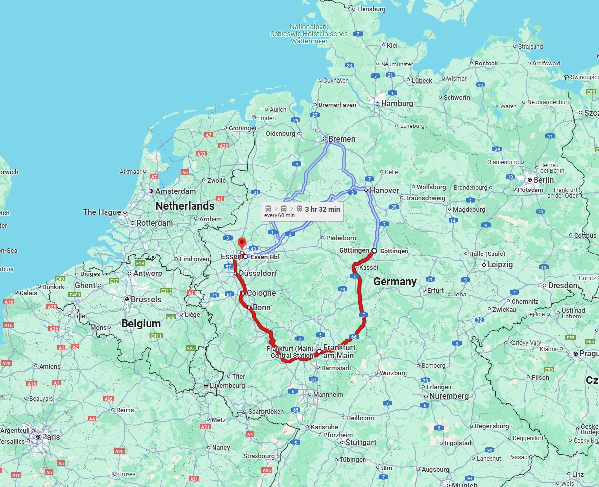 Anreise von Göttingen Zu Bottrop Über 