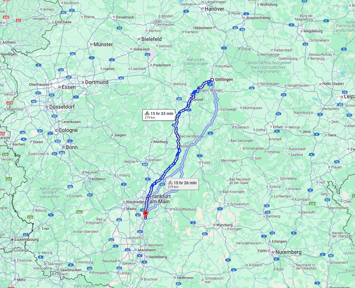 Anreise von Göttingen Zu Darmstadt Über 