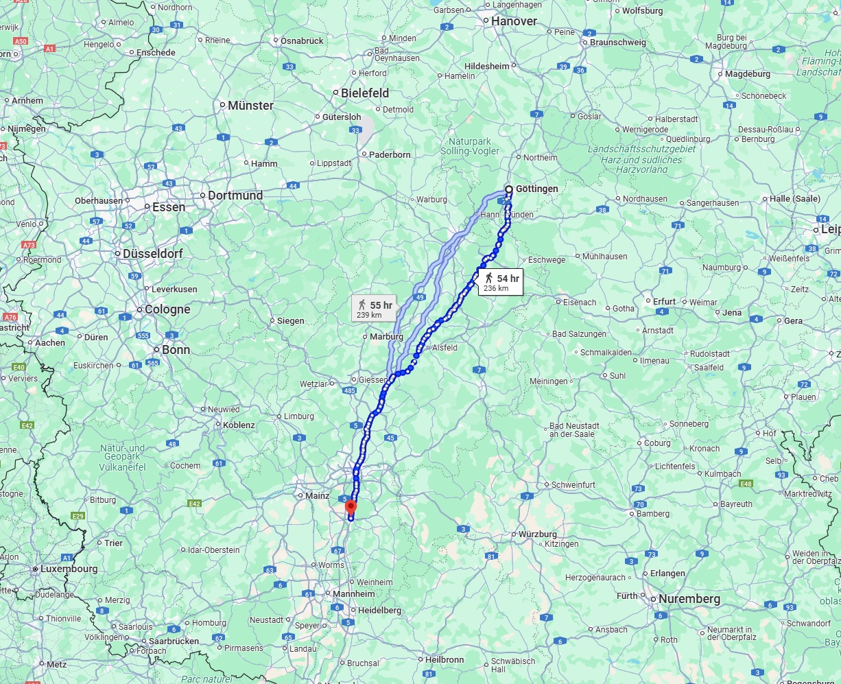 Anreise von Göttingen Zu Darmstadt Über 