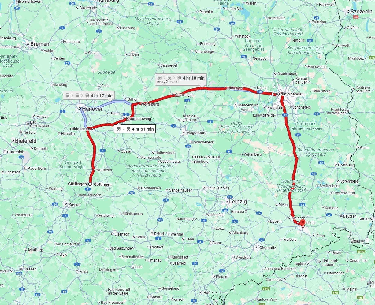 Anreise von Göttingen Zu Dresden Über 