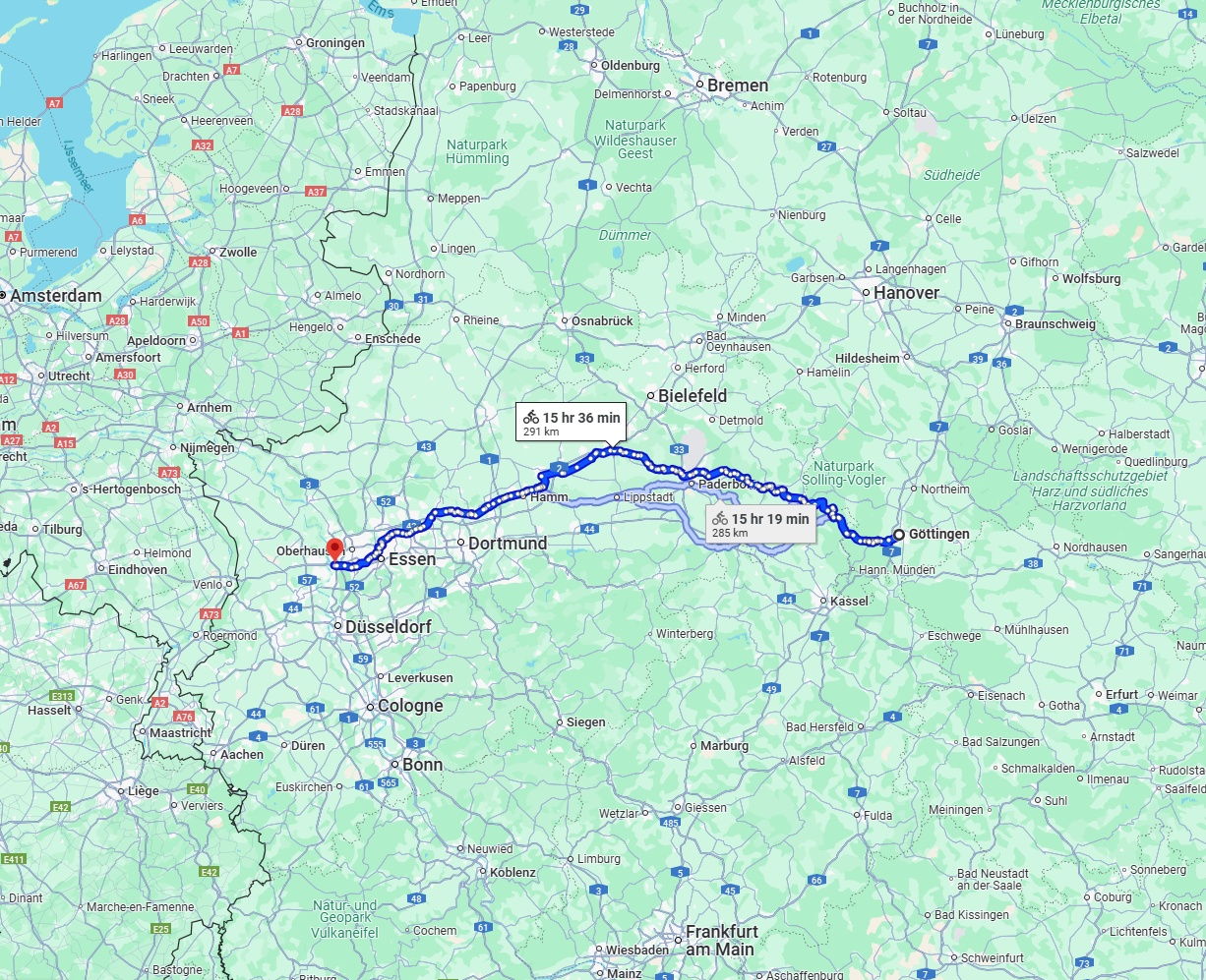 Anreise von Göttingen Zu Duisburg Über 