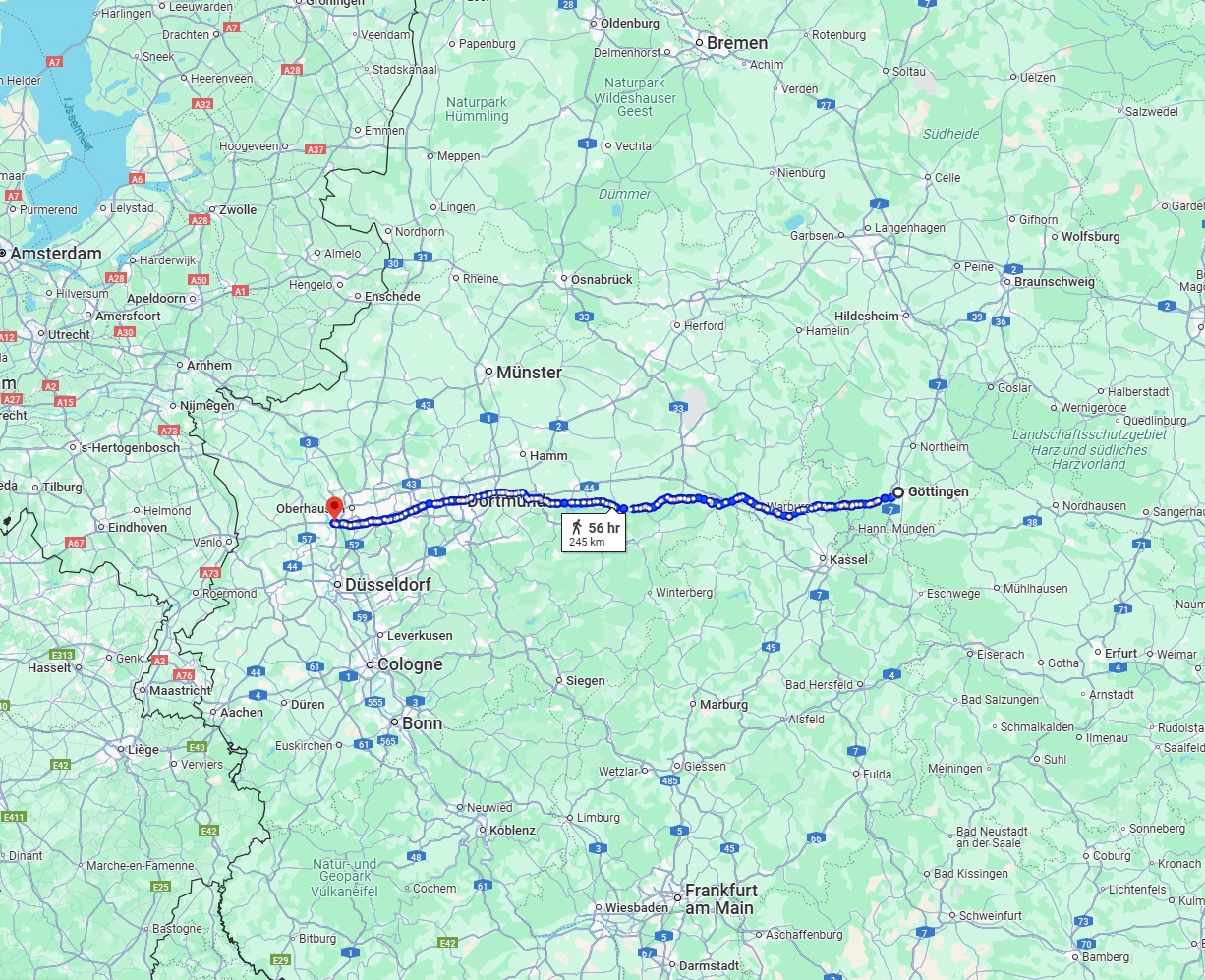 Anreise von Göttingen Zu Duisburg Über 