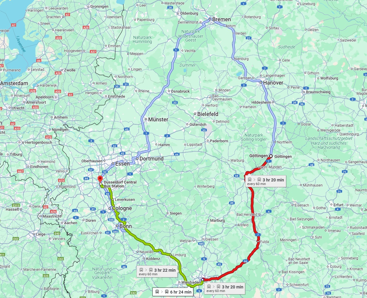 Anreise von Göttingen Zu Düsseldorf Über 
