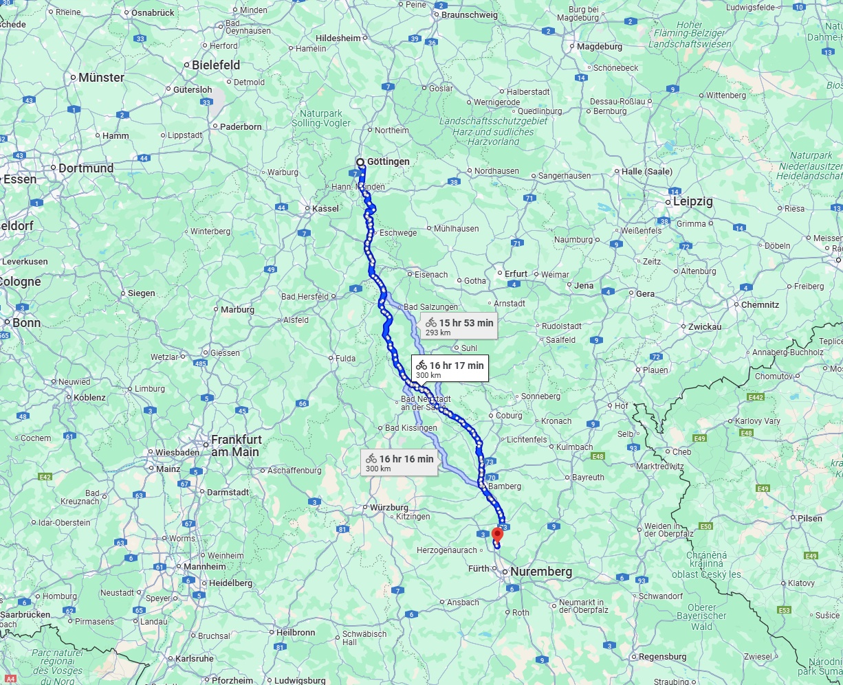 Anreise von Göttingen Zu Erlangen Über 