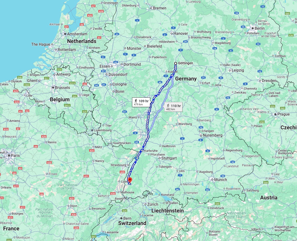 Anreise von Göttingen Zu Freiburg im Breisgau Über 