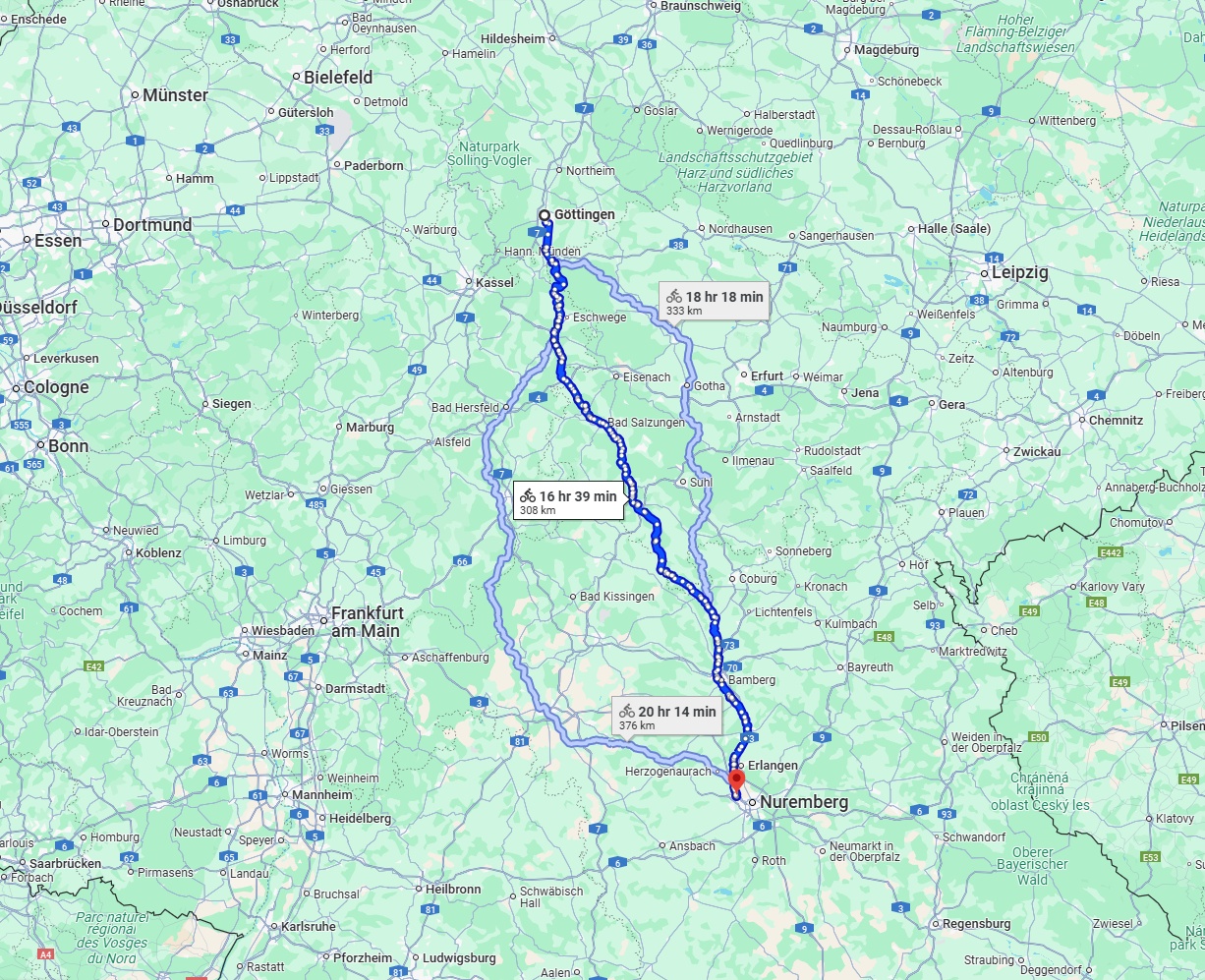 Anreise von Göttingen Zu Fürth Über 